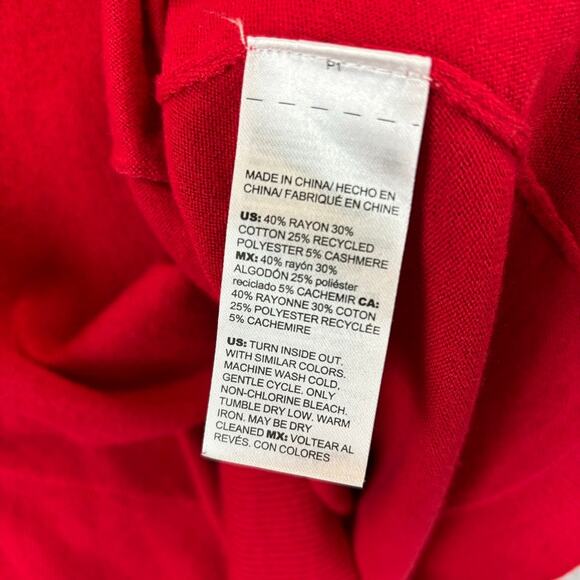 Chicos Featherweight Turtleneck Tunic Sweater Large Cashmere Blend Assymetrical - Picture 6 of 10